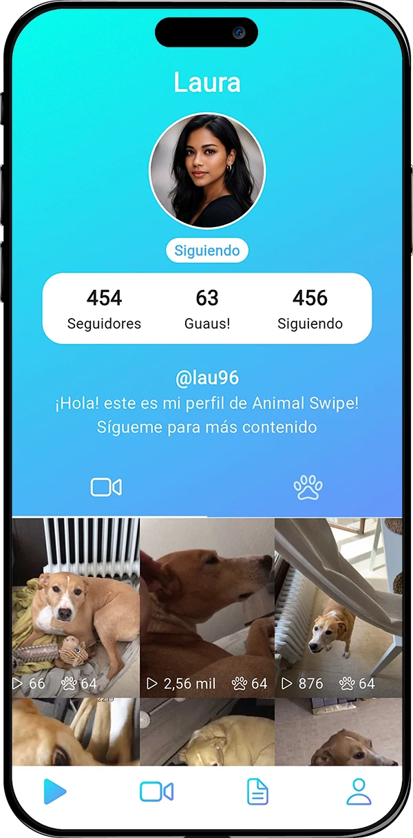 Interfaz de Animal Swipe